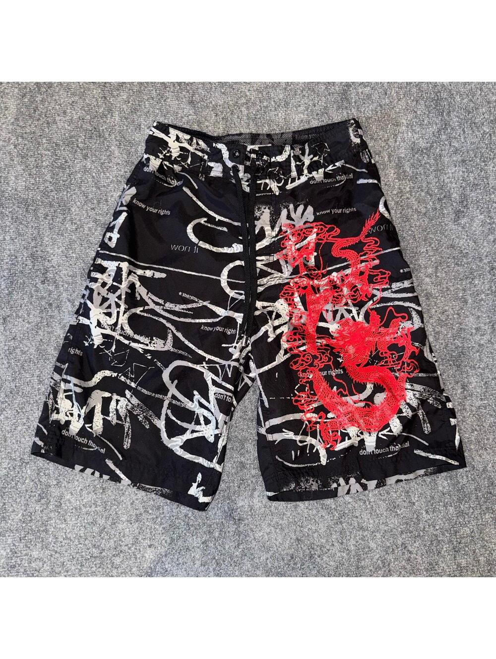 Utility Grail Grunge Surf Board Shorts Mens MD Vtg y2k 90s Rare
